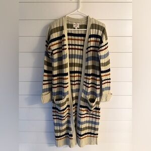 Long sweater, striped, Size Small